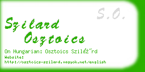szilard osztoics business card
